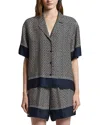 Peserico Patterned Blouse In Blue
