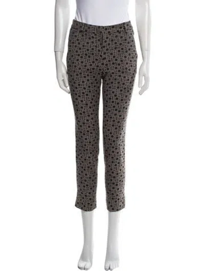 Pre-owned Peserico Printed Skinny Leg Pants In Black