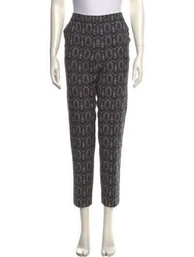 Pre-owned Peserico Printed Straight Leg Pants In Gray