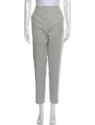Pre-owned Peserico Printed Straight Leg Pants In Gray