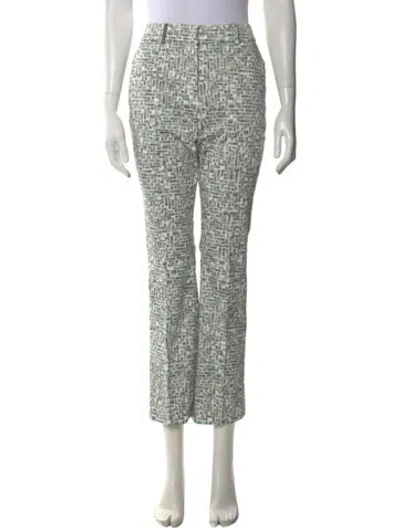 Pre-owned Peserico Printed Straight Leg Pants In Multi