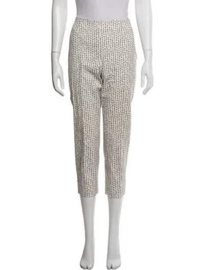 Pre-owned Peserico Printed Straight Leg Pants In Neutral