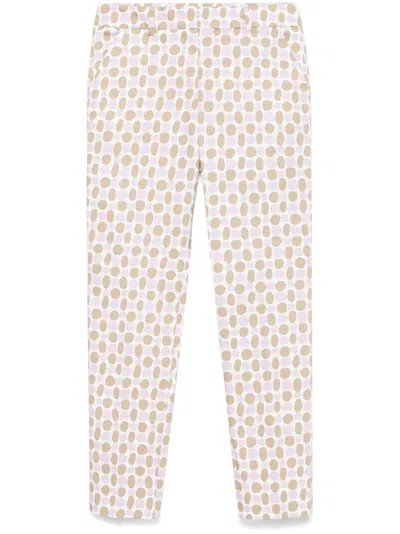 Peserico Printed Trousers In White