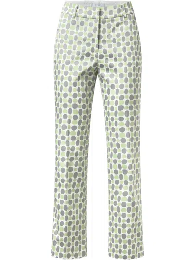 Peserico Printed Trousers In White