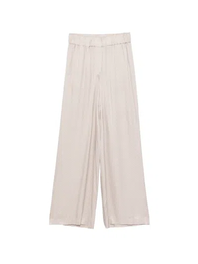 Peserico Printed Trousers In White