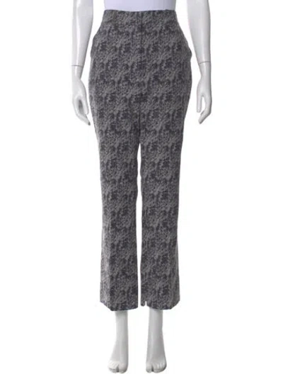Pre-owned Peserico Printed Wide Leg Pants In Black