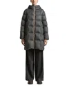 Peserico Hooded Quilted Coat In Black