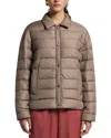 Peserico Puffer Overshirt In Brown