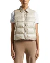 Peserico Puffer Vest In Barley