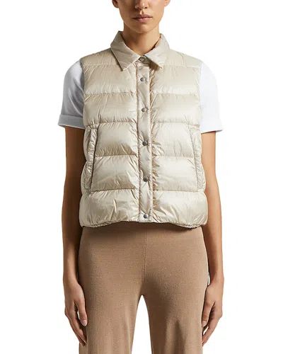 Peserico Puffer Vest In Barley