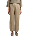 Peserico Pull On Elasticized Hem Pants In Neutral