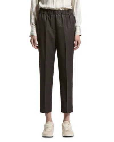 Peserico Pull On Trousers In Brown
