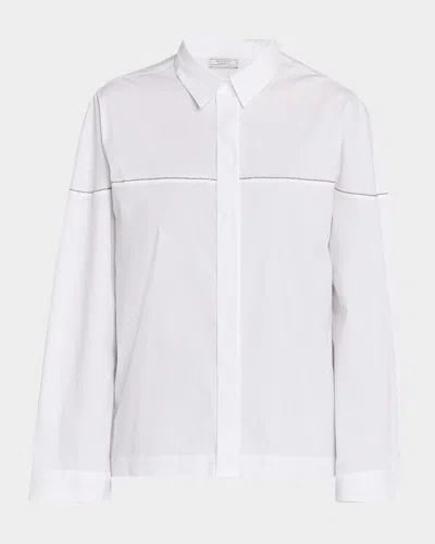 Peserico Punto Luce Boxy Stretch Cotton Shirt