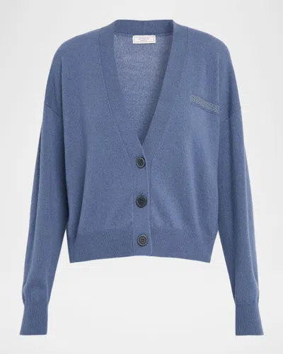 Peserico Punto Luce Button-down Knit Cardigan In Brown