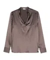 Peserico Punto Luce-chain Blouse In Gray