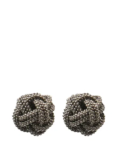 Peserico Punto Luce Chain Earrings In Silver