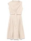 Peserico Punto Luce-chain Midi Dress In Neutrals