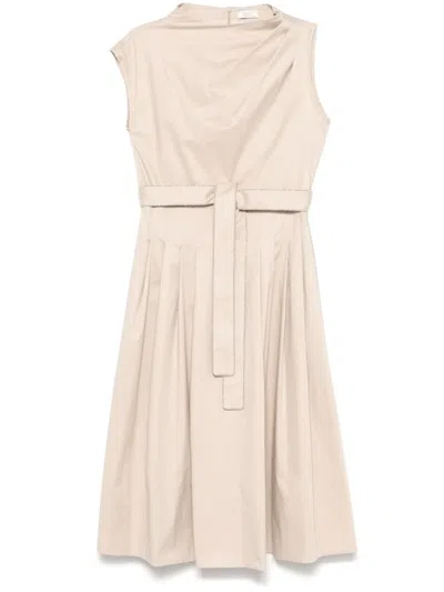 Peserico Punto Luce-chain Midi Dress In Neutrals