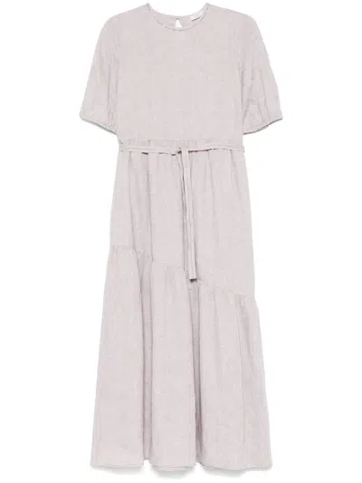 Peserico Punto Luce-chain Midi Dress In Neutrals