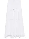 Peserico Chain-trim Cotton Midi Skirt In White