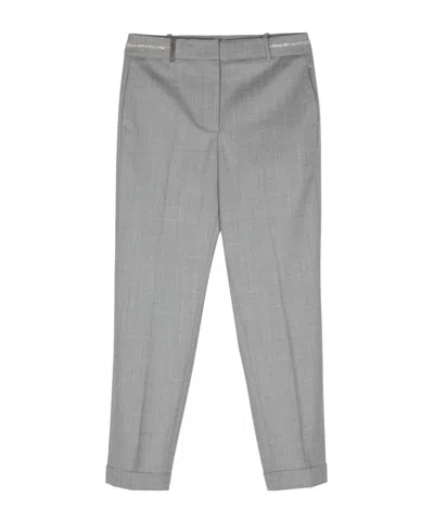 Peserico Punto Luce-chain Trousers In Gray