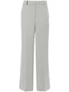 Peserico Wool Flared Pants With Rhinestones In Grey