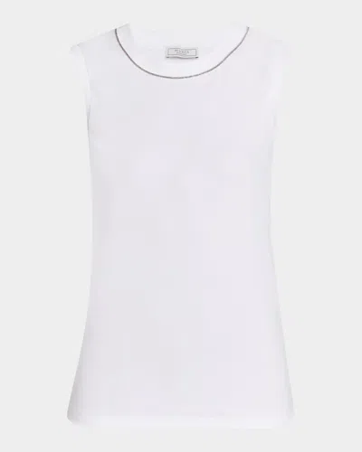 Peserico Punto Luce Crewneck Rib Knit Top
