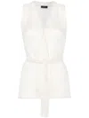 Shop Peserico Punto Luce-detail Organza Top In Neutrals