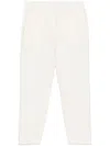 Peserico Beaded-trim Linen Trousers In Neutrals