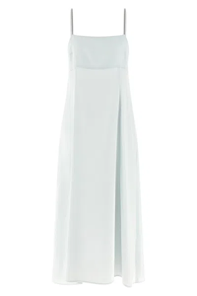 Peserico Punto Luce Midi Dress Spaghetti Straps In Blue