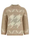 Peserico 'punto Luce' Embroidery Sweater In Sand