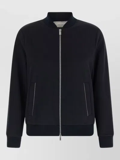 Peserico Punto Luce High Collar Sweatshirt In Black