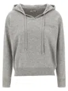 Peserico Grey Punto Luce Hooded Sweater In Gray