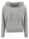 Peserico Grey Punto Luce Hooded Sweater In Gray