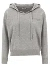 Peserico Grey Punto Luce Hooded Sweater In Gray
