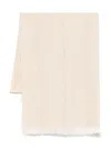 Peserico Light Beige Linen Blended Scarf In Neutrals