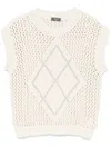 Peserico Punto Luce Tricot Vest In Neutrals
