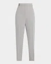 Peserico Punto Luce-trim Wool-blend Cigarette Trousers In Multi