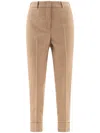 Peserico Wool Trousers With Punto Luce In Neutrals
