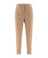 Peserico Wool Trousers With Punto Luce In Nude