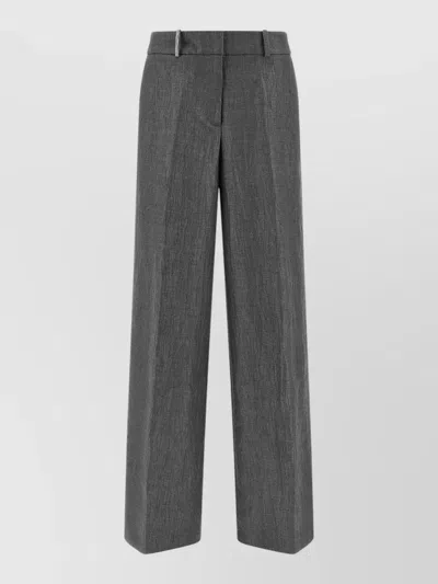 Peserico Punto Luce Trousers Wide Leg Design In Gray