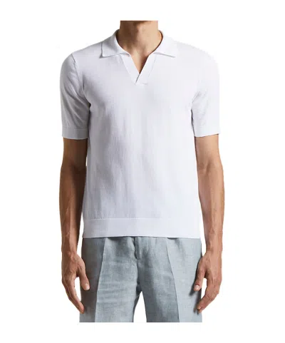 Peserico Pure Cotton Polo Shirt In White