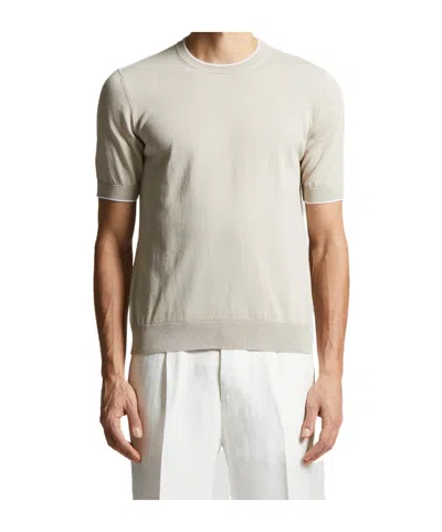 Peserico Pure Cotton T-shirt In Neutral
