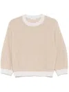 Peserico Purl-knit Sweater In Neutrals