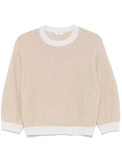 Peserico Purl-knit Sweater In Neutrals