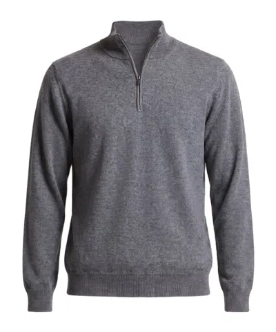 Peserico Quarter-zip Knitted Sweater In White