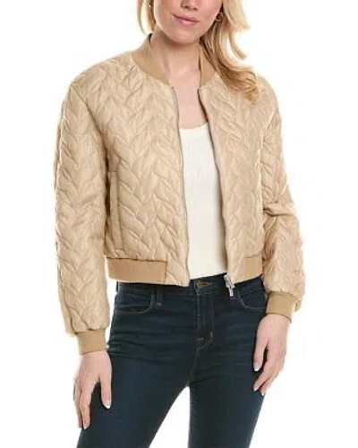 Pre-owned Peserico Quilted Crop Jacket Women's Beige 46