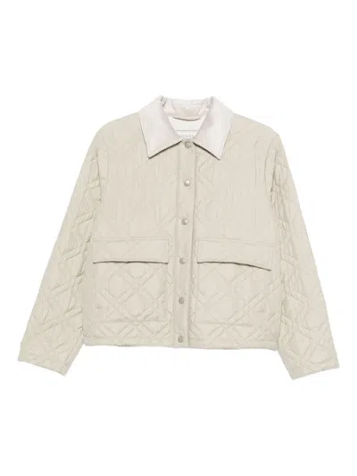 Peserico Quilted Flap-pocket Jacket In Neutral