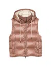 QUILTED HOODED PUFFER GILET