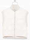 Peserico Quilted Panelled Gilet In Neutral